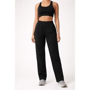 Nicole Miller Sport Black Athletic Pants Womens Large Stretch